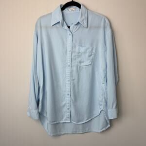 Aritzia Babaton Utility Shirt Relaxed Drapey Twill Button-up Shirt XS